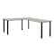 Kee Desking Kee L-Desk Shells, 66 D X 29 H, 60 W X Wood, Metal, Black, Maple ML602442PLBPBK - alternate 1